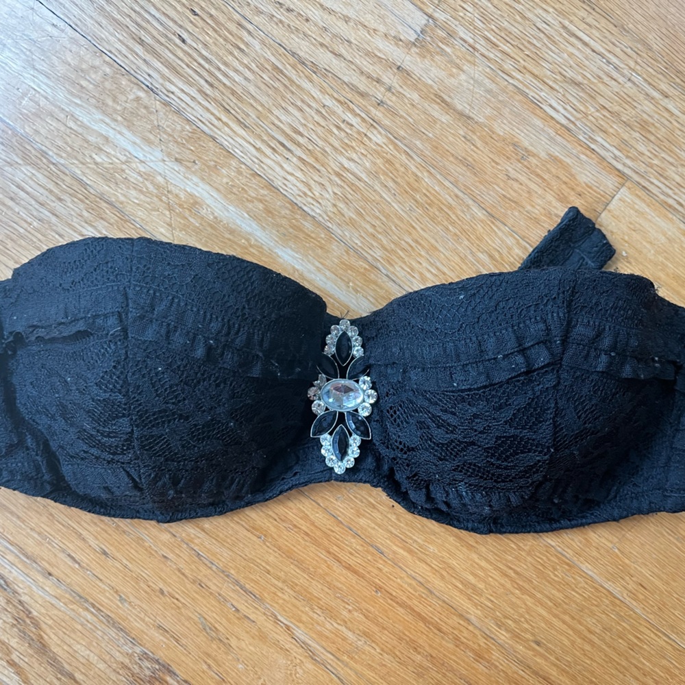 Swim- black lace Victoria’s Secret bikini top with slight push up